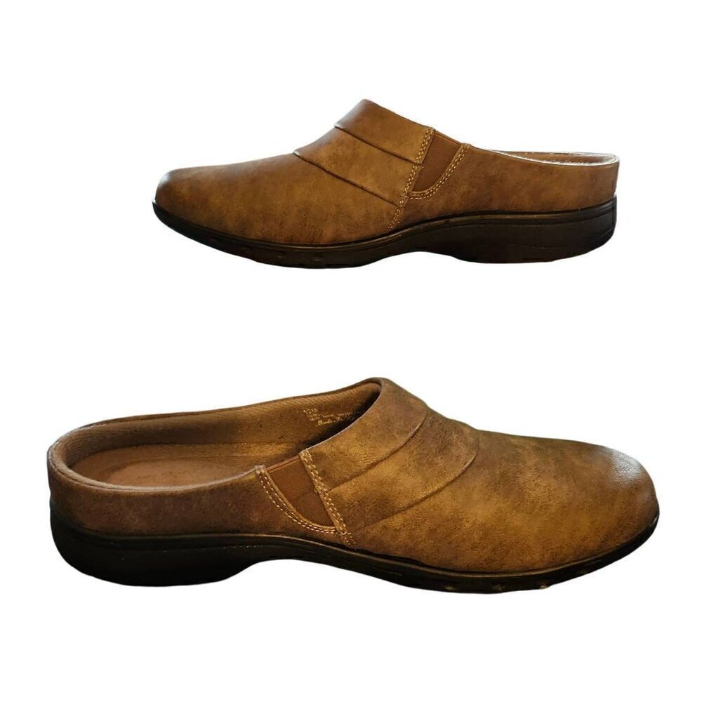 Easy Street Swing Comfort Mules Flats Casual  - Taupe - Size 12M